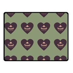 Cupcake Green Double Sided Fleece Blanket (small)  by snowwhitegirl