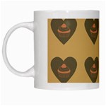 Cupcake Pumpkin Orange Grey White Mugs Left