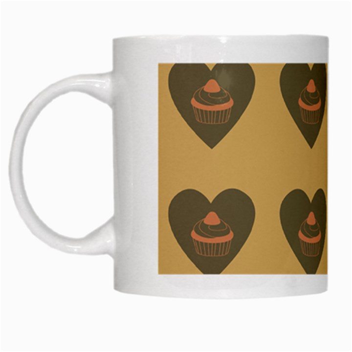 Cupcake Pumpkin Orange Grey White Mugs