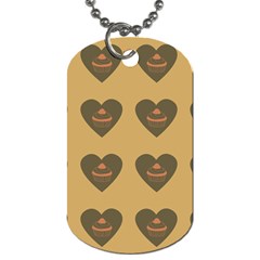 Cupcake Pumpkin Orange Grey Dog Tag (two Sides) by snowwhitegirl