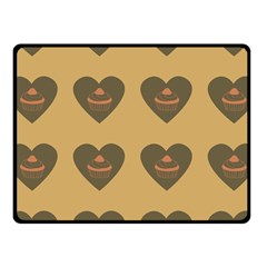 Cupcake Pumpkin Orange Grey Fleece Blanket (small) by snowwhitegirl