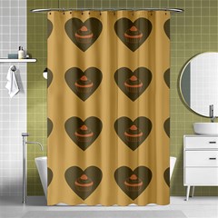 Cupcake Pumpkin Orange Grey Shower Curtain 48  X 72  (small)  by snowwhitegirl