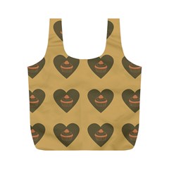 Cupcake Pumpkin Orange Grey Full Print Recycle Bags (m)  by snowwhitegirl