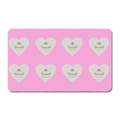 Cupcake Pink Grey Magnet (rectangular) by snowwhitegirl