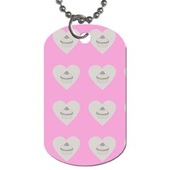 Cupcake Pink Grey Dog Tag (one Side)