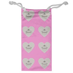 Cupcake Pink Grey Jewelry Bag by snowwhitegirl