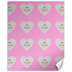 Cupcake Pink Grey Canvas 16  X 20   by snowwhitegirl