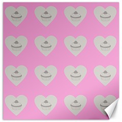 Cupcake Pink Grey Canvas 20  X 20   by snowwhitegirl