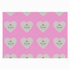 Cupcake Pink Grey Large Glasses Cloth by snowwhitegirl