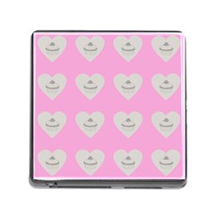 Cupcake Pink Grey Memory Card Reader (square) by snowwhitegirl