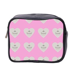 Cupcake Pink Grey Mini Toiletries Bag 2-side by snowwhitegirl