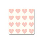 Cupcake White Pink Square Magnet Front