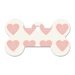 Cupcake White Pink Dog Tag Bone (one Side) by snowwhitegirl