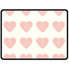 Cupcake White Pink Fleece Blanket (large)  by snowwhitegirl