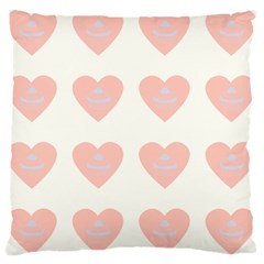 Cupcake White Pink Large Cushion Case (one Side) by snowwhitegirl