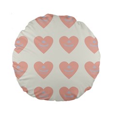 Cupcake White Pink Standard 15  Premium Round Cushions by snowwhitegirl