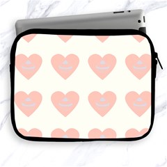 Cupcake White Pink Apple Ipad 2/3/4 Zipper Cases by snowwhitegirl