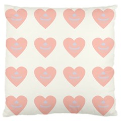 Cupcake White Pink Large Flano Cushion Case (one Side) by snowwhitegirl