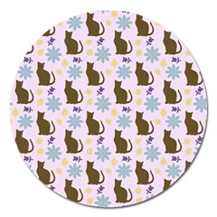 Outside Brown Cats Magnet 5  (round) by snowwhitegirl