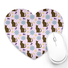 Outside Brown Cats Heart Mousepads by snowwhitegirl