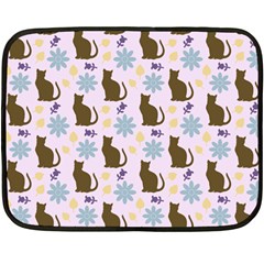 Outside Brown Cats Double Sided Fleece Blanket (mini)  by snowwhitegirl