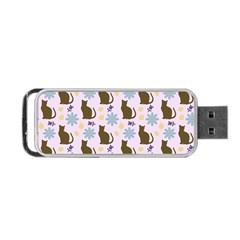 Outside Brown Cats Portable Usb Flash (one Side) by snowwhitegirl