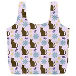 Outside Brown Cats Full Print Recycle Bags (L)  Front