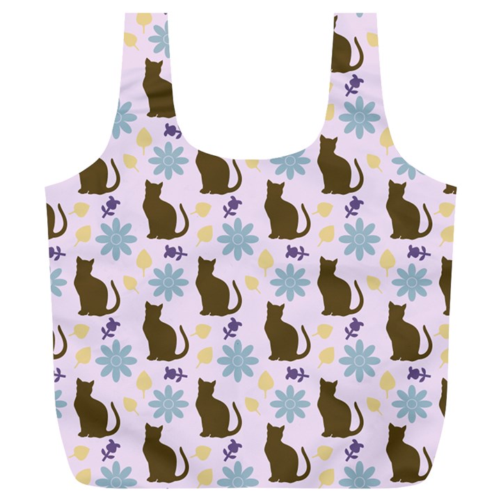 Outside Brown Cats Full Print Recycle Bags (L) 