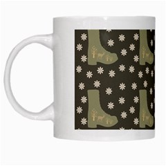 Charcoal Boots White Mugs