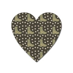 Charcoal Boots Heart Magnet