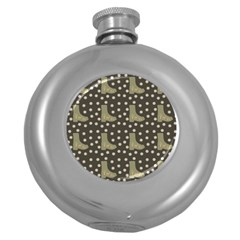 Charcoal Boots Round Hip Flask (5 oz)