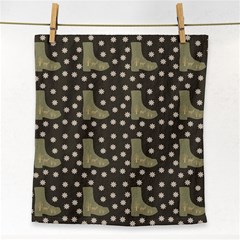 Charcoal Boots Face Towel