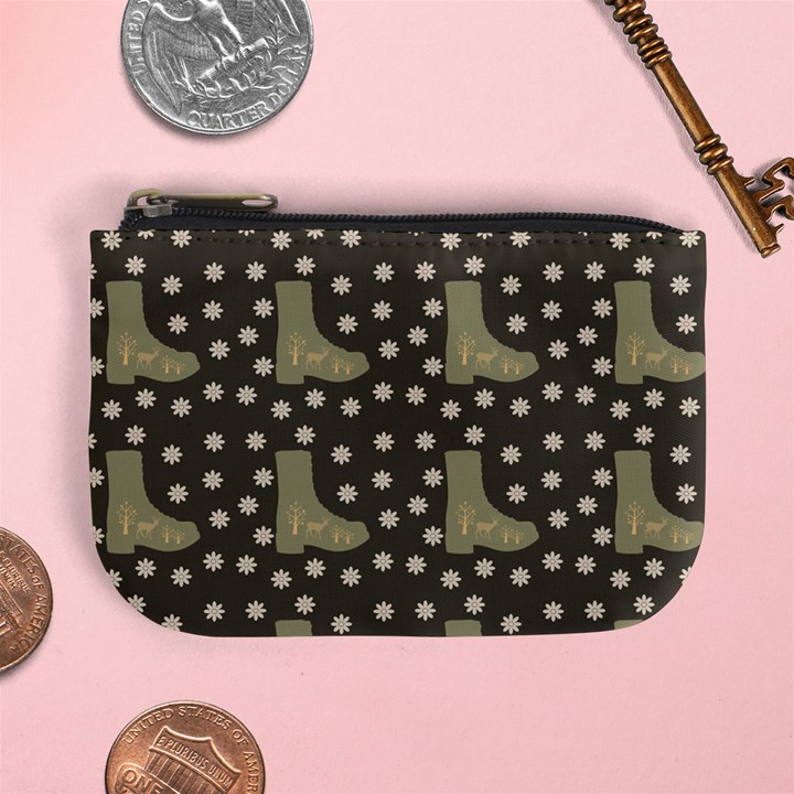 Charcoal Boots Mini Coin Purses