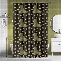 Charcoal Boots Shower Curtain 48  X 72  (small)  by snowwhitegirl