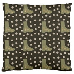 Charcoal Boots Large Cushion Case (two Sides) by snowwhitegirl