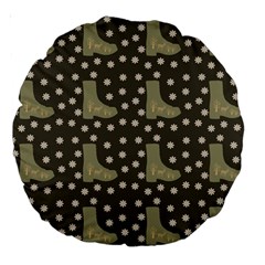 Charcoal Boots Large 18  Premium Round Cushions