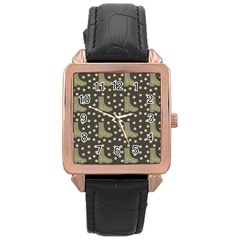 Charcoal Boots Rose Gold Leather Watch 