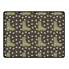 Charcoal Boots Double Sided Fleece Blanket (Small) 