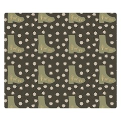 Charcoal Boots Double Sided Flano Blanket (Small) 