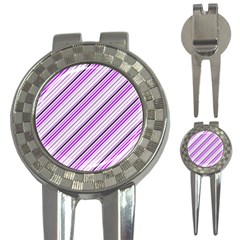 Purple Diagonal Lines 3-in-1 Golf Divots by snowwhitegirl