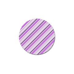 Purple Diagonal Lines Golf Ball Marker (4 Pack) by snowwhitegirl