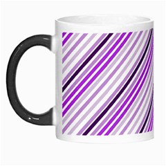 Purple Diagonal Lines Morph Mugs by snowwhitegirl