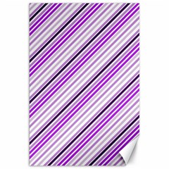 Purple Diagonal Lines Canvas 20  X 30   by snowwhitegirl