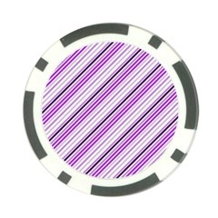 Purple Diagonal Lines Poker Chip Card Guard by snowwhitegirl