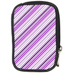 Purple Diagonal Lines Compact Camera Cases Front