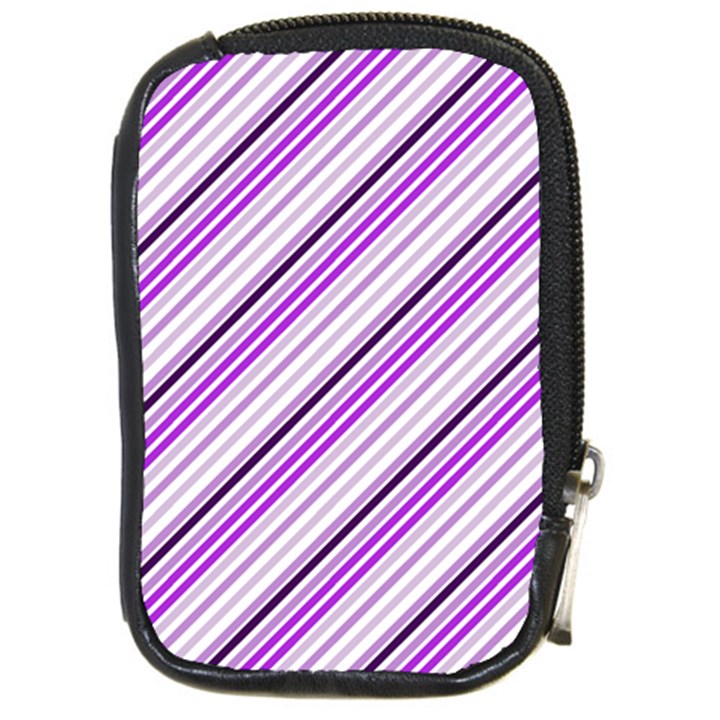 Purple Diagonal Lines Compact Camera Cases