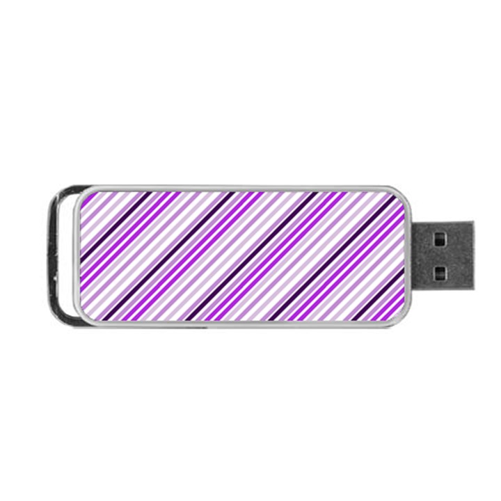 Purple Diagonal Lines Portable USB Flash (Two Sides)