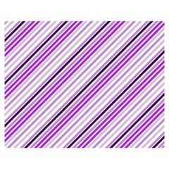 Purple Diagonal Lines Double Sided Flano Blanket (medium)  by snowwhitegirl