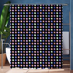 Blue Peach Green Eggs On Black Shower Curtain 60  X 72  (medium) 