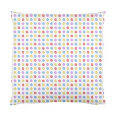 Blue Pink Yellow Eggs On White Standard Cushion Case (two Sides) by snowwhitegirl